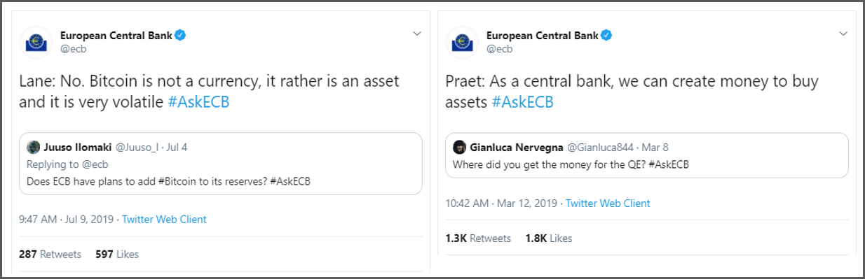 ECB tweets
